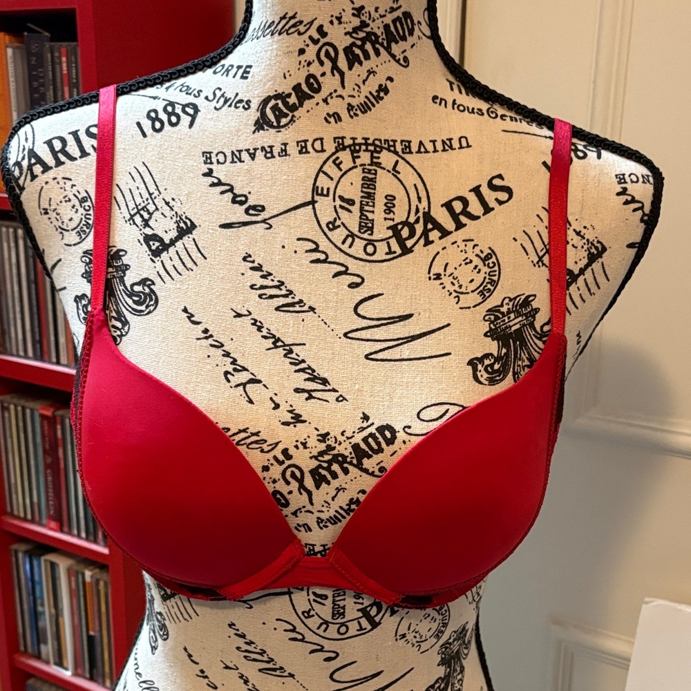 ITEM NO. 56: Daisy Fuentes Vibrant Red Bra With Adjustable Straps. New.